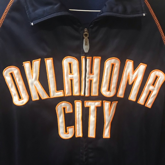NBA Majestic Oklahoma City Thunder OKC Jacket XLT - Picture 3 of 6